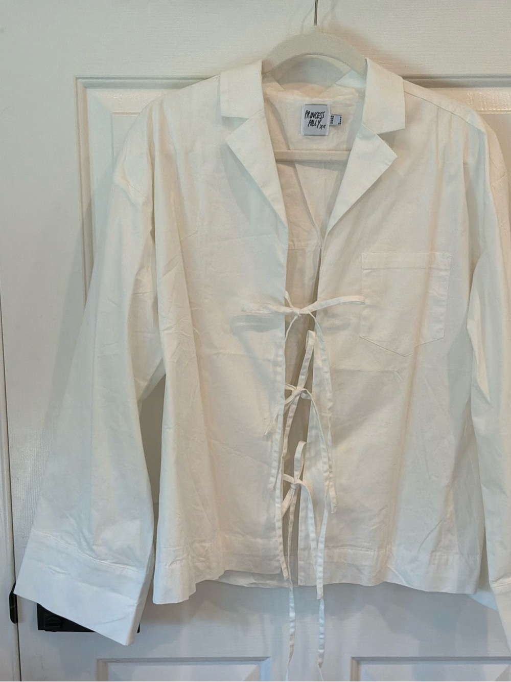 Princess Polly White Tie-Front Blouse